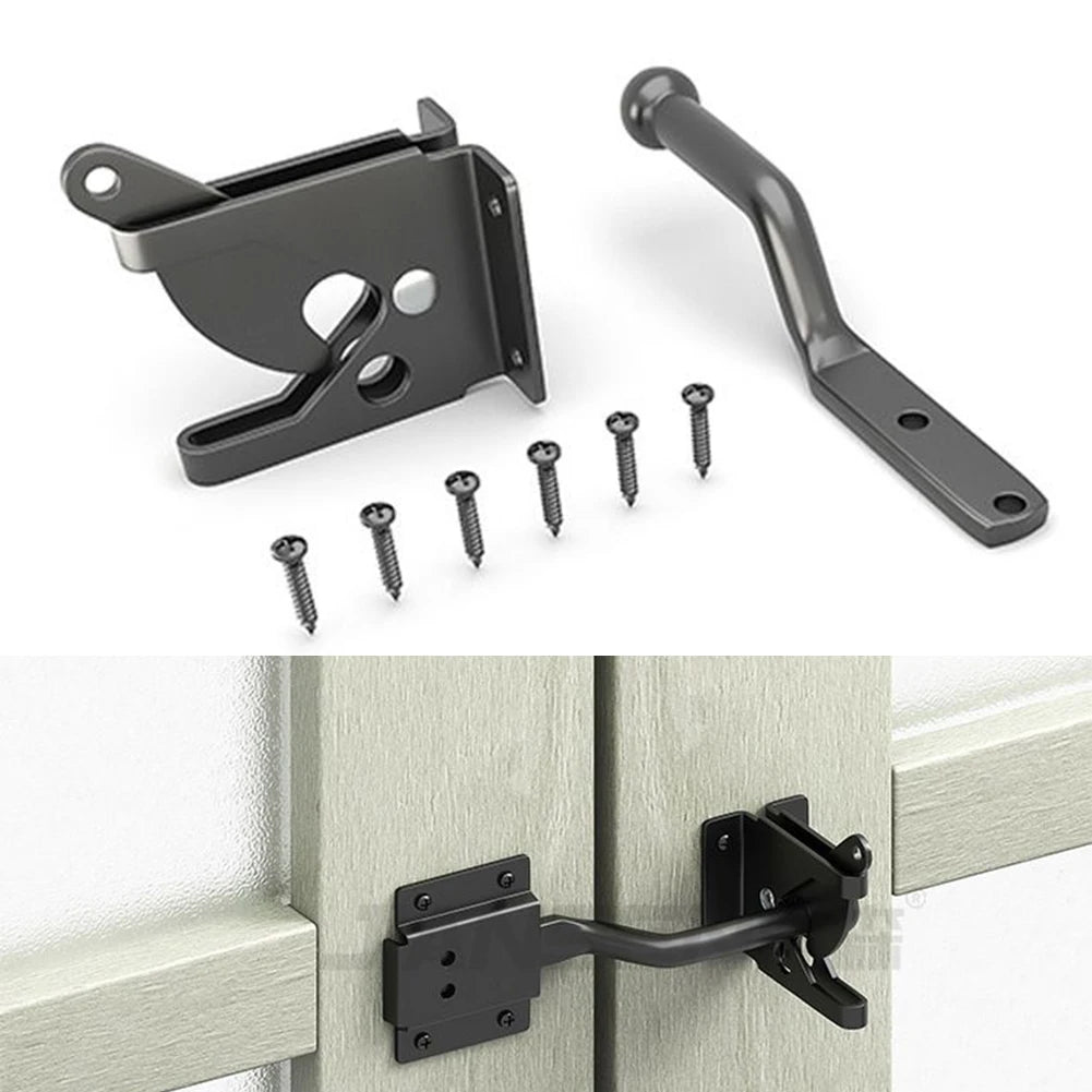 Auto Gate Latch Fence Lock Door Buckle Latch Buckles With Rope Lockable Gate Spring Auto Pad Lock Garden