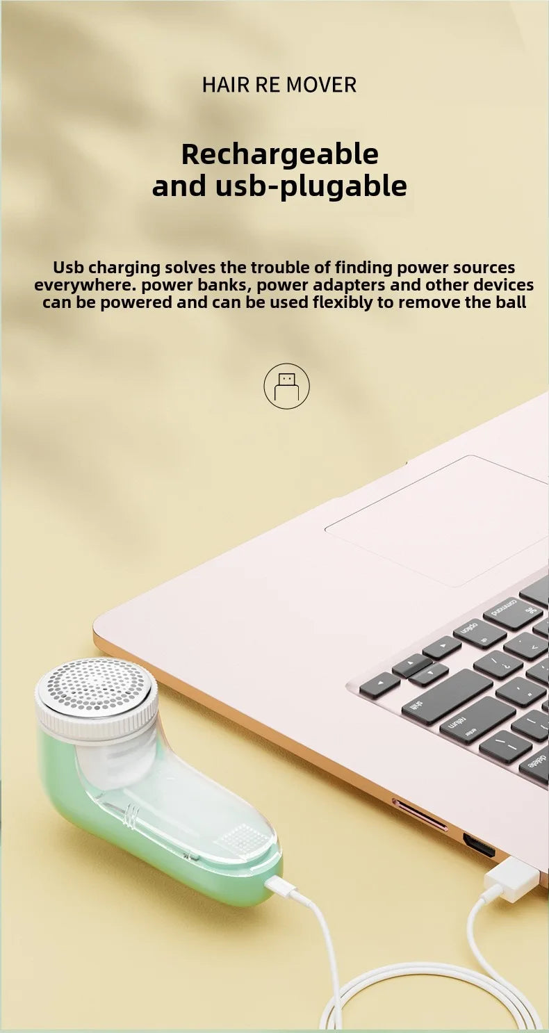 Removes Lint From Clothes Home USB Rechargeable Hair Remover Cleaning Supplies Household Tools Accessories Merchandises Garden