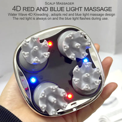 Electric Scalp Massager 4D Head Massage Multi Claw Antistress Relax Relieving Headache Scratcher Hair Growth for Adults Pets