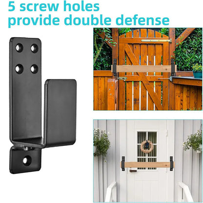 1 Pair Door Barricade Brackets, Door Metal Bar Bracket for 2X4 Lumber Door Brace Security Bar