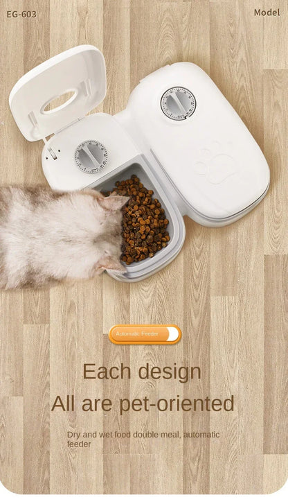Pet Automatic Feeder with Timer Smart Food Dispenser for Dogs Cats Water Bowl Storage Container Puppy Kitten Feeding Accessories