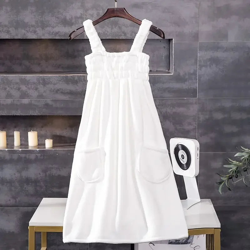 82x140cm Large Bath towels For Body coral velvet Bath Skirt  Fashion Lady Wearable Fast Drying Beach Spa Bathrobes Bath Towels