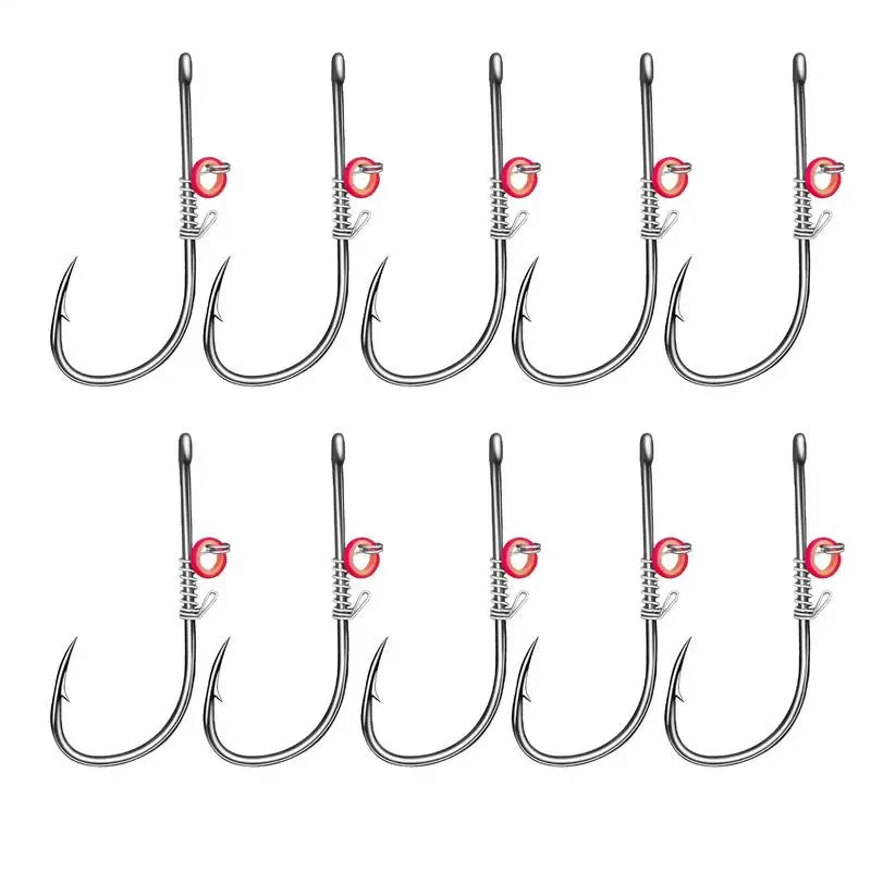 Fishing Hooks Live Shrimp Fixed Hooks Carbon Steel Barbed with Holes 2#/3#/4# Catfish Bass Fishing Hooks For fishing accessories