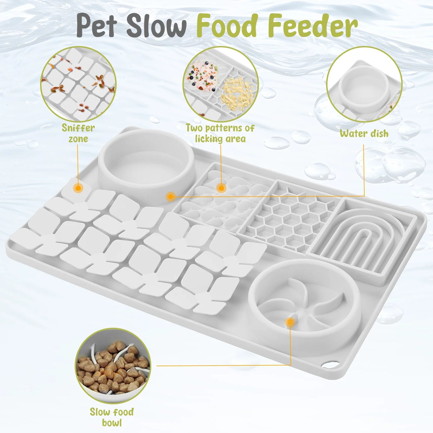 Silicone Dog Licking Pad Slow Feeder Bowl Dog Puzzle Toy with Non-Slip Suction Cup Pet Slow Food Plate Training Dog Supplies