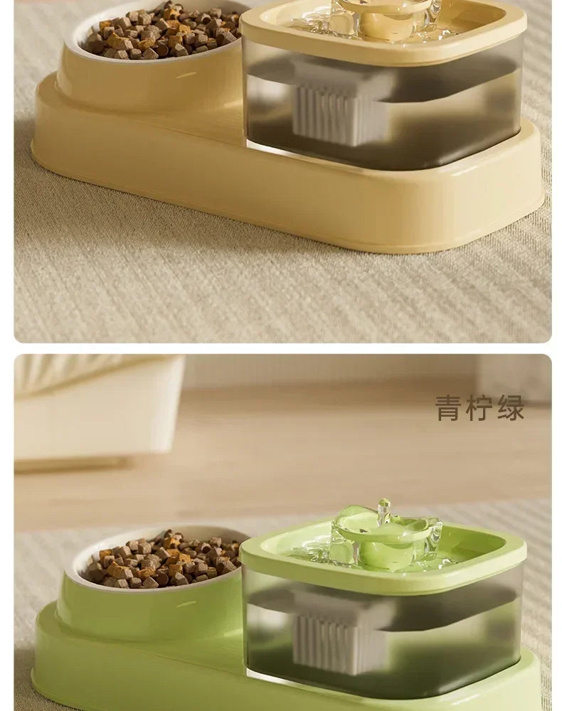 2 In 1 Pets Water Fountain Auto Filter USB Electric Mute Cat Drinker Bowl Pet Feeder Recirculate Filtring Drinker For Cats Water
