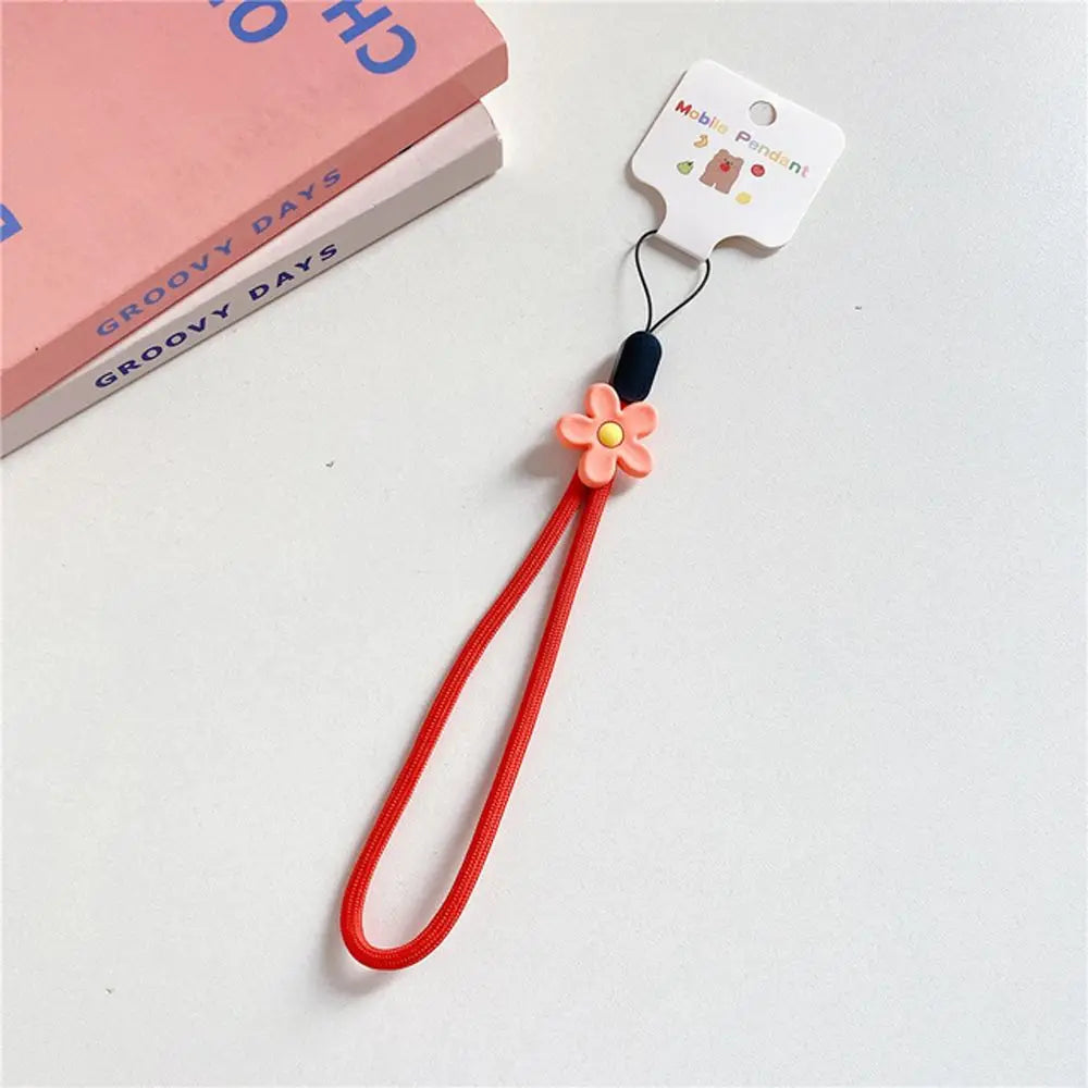 Strap Phone Charms Keys Short Rope Hanging Rope Flowers Phone Strap Phone Hanging Rope Mobile Phone Lanyard Wrist Hand Lanyard