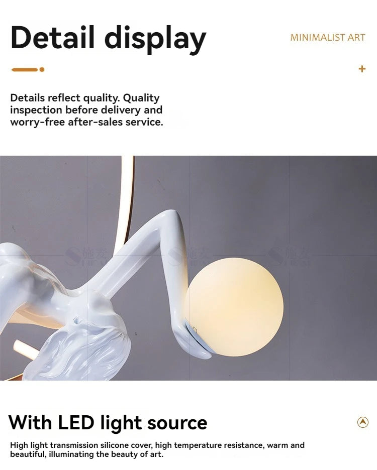 Misha White Goddess Statue Floor Lamp , Liberty Sculpture Floor Lamp , Art Human Floor Lamp