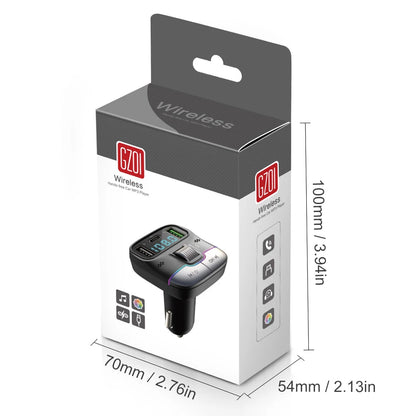 Bluetooth 5.3 Car FM Transmitter Wireless Bluetooth Car Adapter MP3 Player Handsfree Call Dual USB PD Fast Charger Roller Wheel