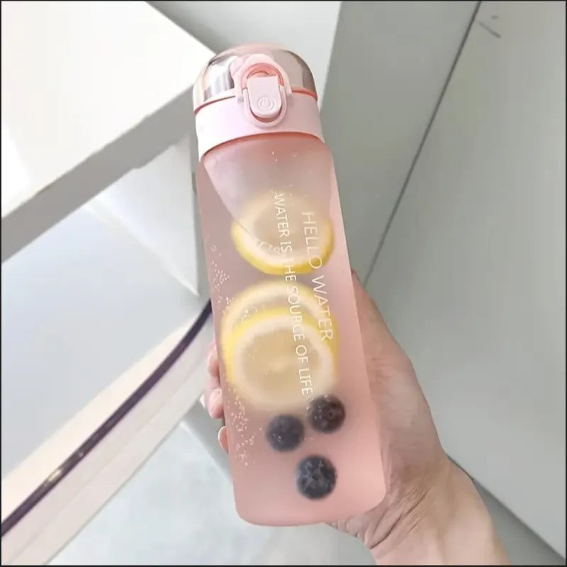 780ml/26.37oz Stay Hydrated and Healthy with Our Frosted Transparent Water Bottle for School, Outdoor, and Fitness Activities