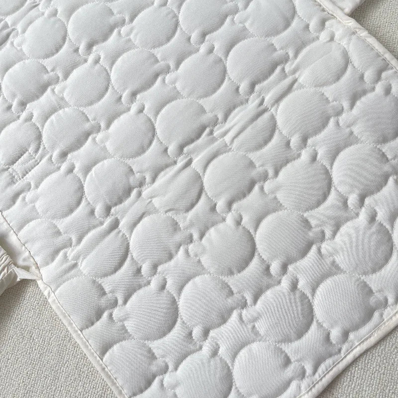 Portable Infant Baby Changing Pad Beige Color Cartoon Bear Newborn Dipaer Changing Pad Cover Outdoor Fold Baby Changing Mat