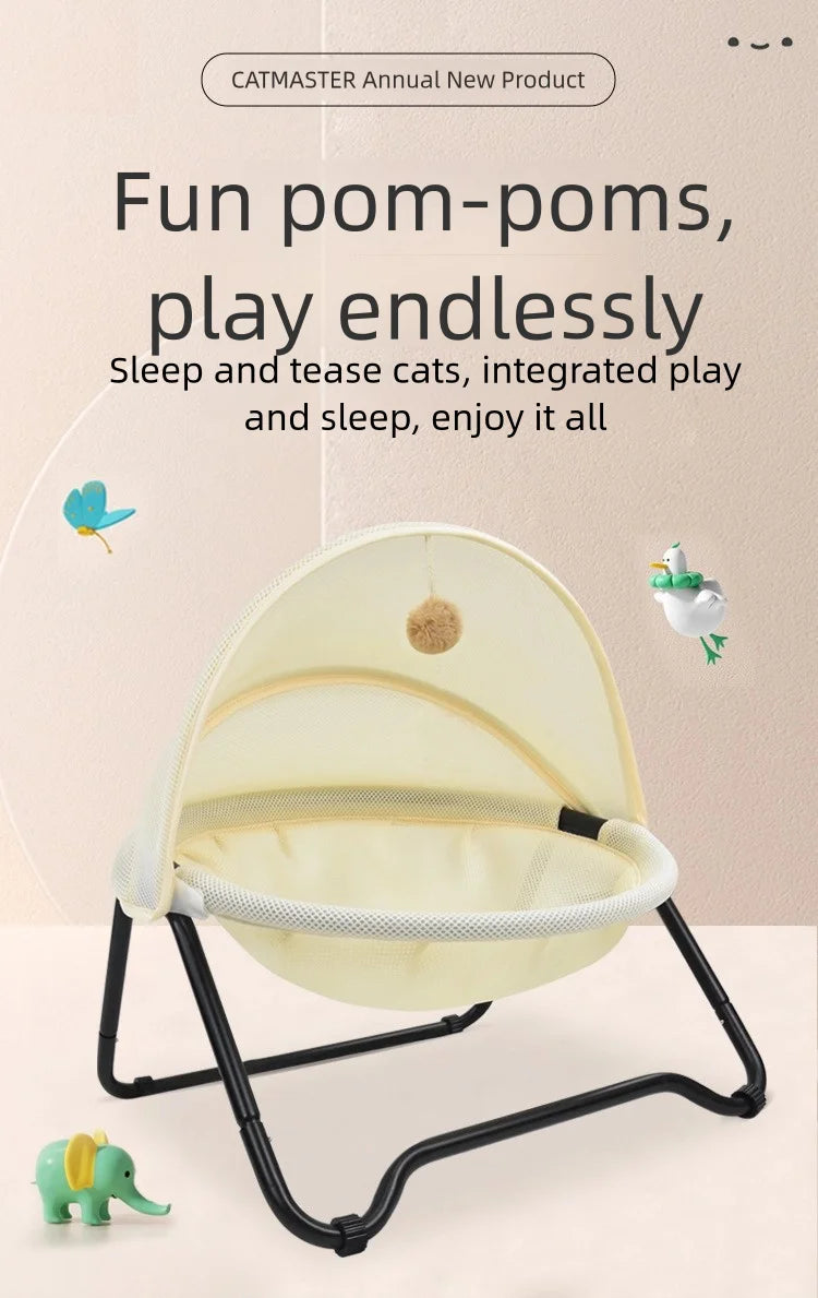 This floating pet bed has the features of moisture-proof, breathable, detachable, easy to clean, scratch-resistant and durable.