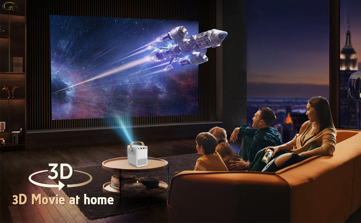 Bluetooth Support Mobile Phone Home Theater Projector Bluetooth Mini 4k Android 9 Projector