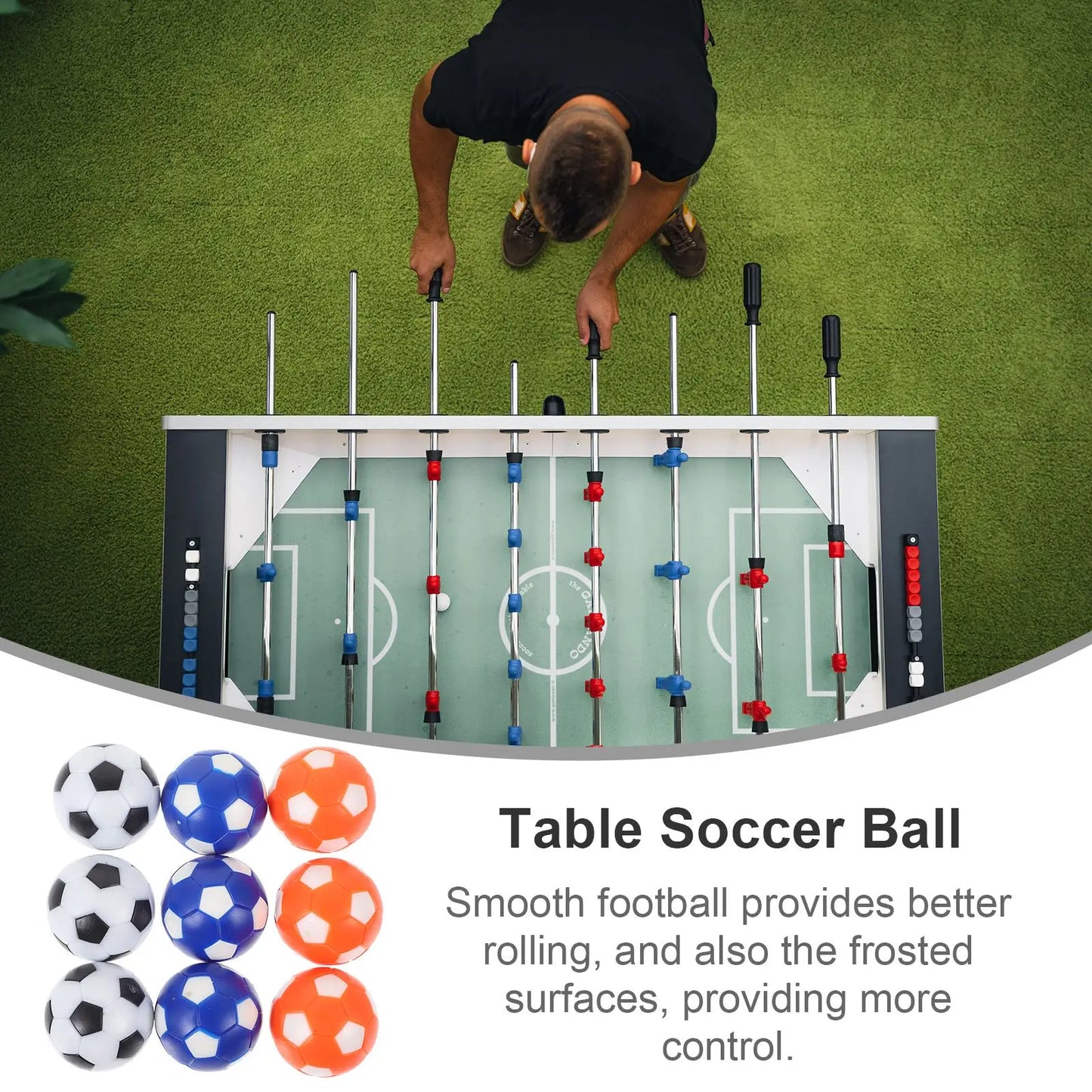 9pcs Mini Foosball Table Balls Desk Soccer Game Accessories Colorful Table Footballs For Adult Table Game Supplies Sports
