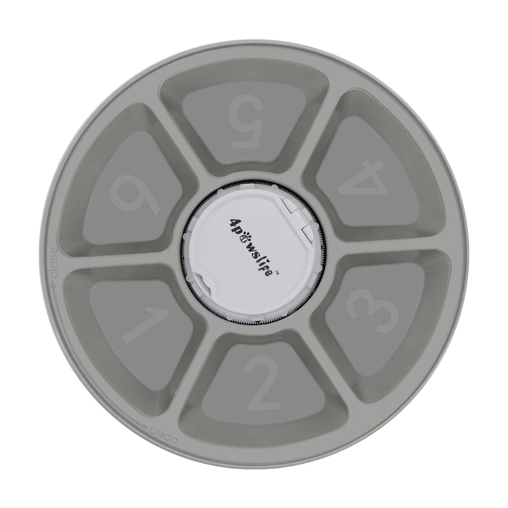 24 Hours Pet Automatic Feeder  6 Grids Electric Dry Wet Food Dispenser With Voice Recorder Round Timing Feeder For Cat Dog Pet