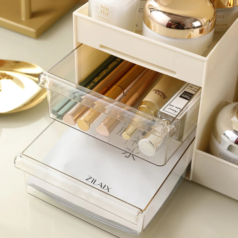 1PCS Cosmetic Organizer Desktop Organizer Shelf Dormitory Organizer Drawer Bedroom Cosmetic Organizer Cosmetic Display Case
