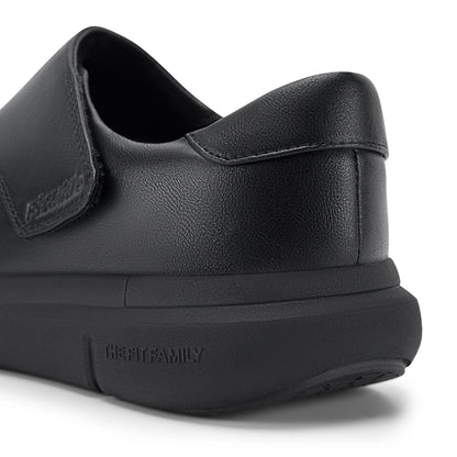 FitVille Men's Leather Shoes Diabetic Shoes Casual Oxford Shoes Adjustable Lightweight Formal Business Shoes for Swollen Feet