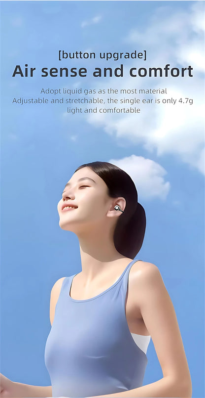 Wireless Headphones Fone Bluetooth Headset With Mic Handsfree Noise Canceling Earphones Clip Ear Music  Sports Gaming Earplug