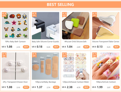 2Pcs Transparent Drawer Door Cabinet Cupboard Safety Locks Baby Kids Safety Care Plastic Locks Straps Infant Baby Protection