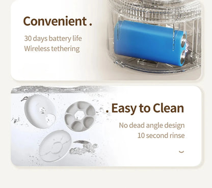 6 Meals Automatic Pet Feeder Smart Cat Food Dispenser For Wet & Dry Food Kibble Dispenser Accessories