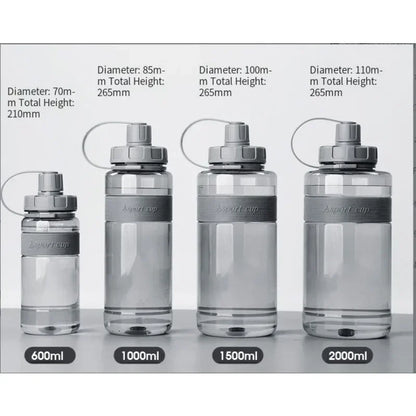 2 Liter Big Water Bottle With Straw 2L/1.5L/1L/0.6L Large Capacity School Gym Sports Drinking Bottles Fitness botella de agua 물병