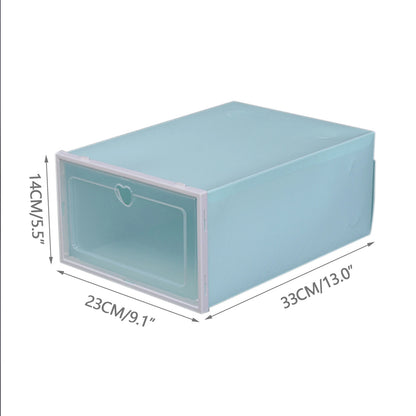20Pcs Foldable Shoe Storage Boxes with Lids Transparent Stackable Containers Drawer Style PP Plastic Shoe Organizers