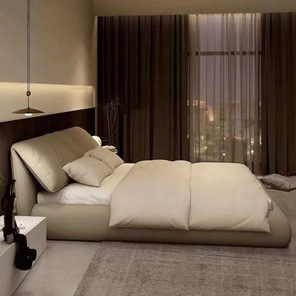 High End European Double Bed Headboard Glamorous Full Size Twin Bed Frame Luxury Platform Wood Cama Box Casal Nordic Furniture