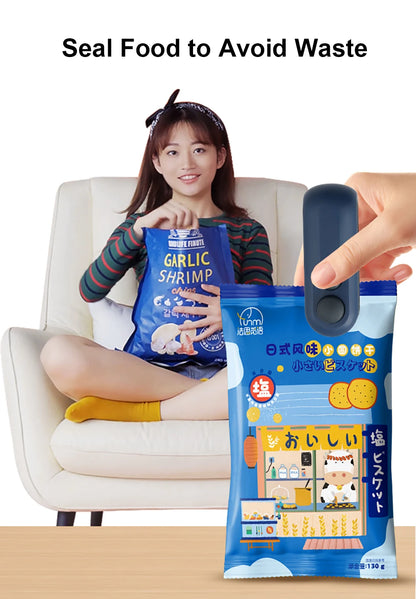 Plastic Bags Sealer Mini Sealing Machine Food Packaging Bag Sealer Portable Heat Bag Sealer Rechargeable Food Bag Thermal Sealer