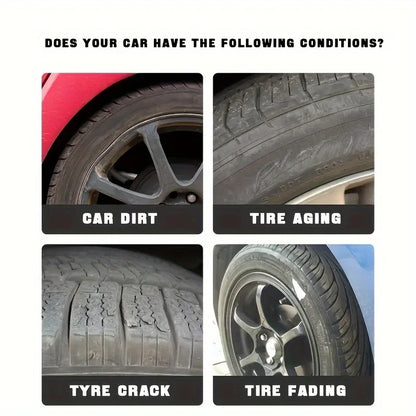 Car Coating Black Wet Look Tire Polisher Shine Dressing -Automotive Clear Coat Tire Dressing Spray Wet Tire Look Tire Glioss