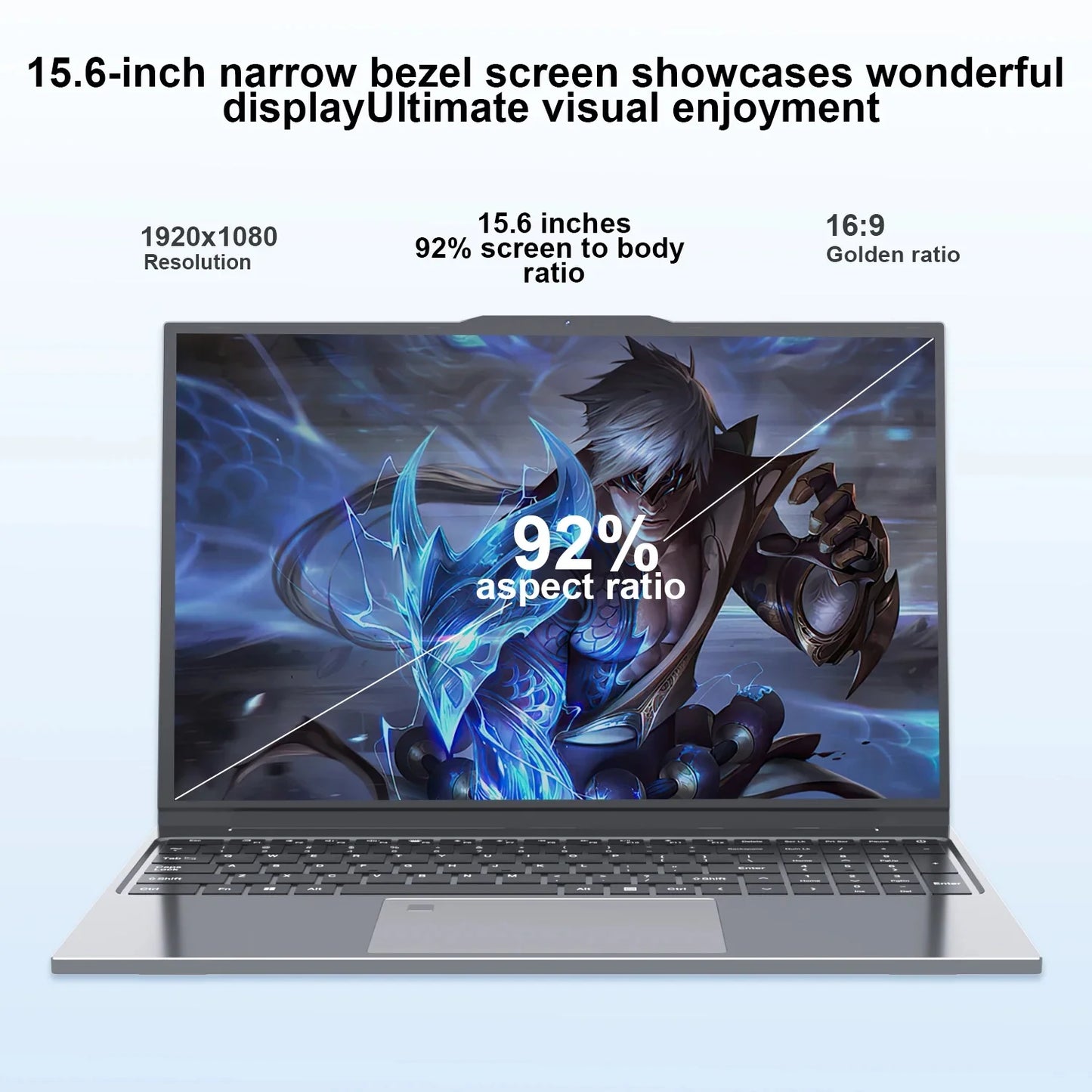 15.6 inch Gaming Laptop Computer Intel Core i7 6500U Windows 11 Pro 16GB DDR4 512GB 1TB SSD Portable Notebook PC Gamer Laptops