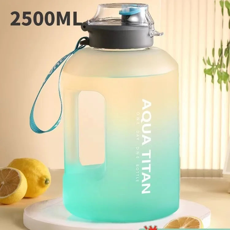 Large-capacity water bottle, ton-ton bucket, men's sports water bottle, fitness water bucket, big-bellied cup, dunchun bucket, s