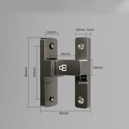 90°/180° Luminous Latch Indoor Metal Door Buckle Bathroom Door Lock Sliding Door Lock Wooden Door Burglar Barn Door Buckle