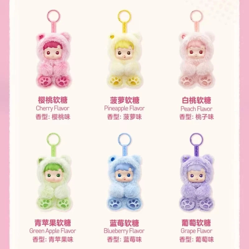 100% Genuine Haci pupu Gummy Bear Series Vinyl Face Blind Box Kawaii Scented Pendant Doll Keychain Decor Sweet Birthday Gift