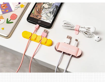 MOHAMM 1 Piece Cute Cable Organizers Holder Clips for Desktop Cord Organizers Management Office Home