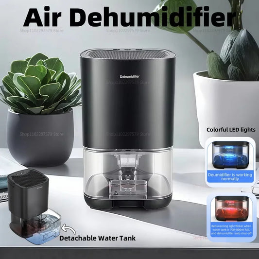 Smart Air Purifier Dehumidifier Mini Quiet Dryer for Home Office Kitchen Room Deodorizer EUUS PlugPortable Small Humidifier