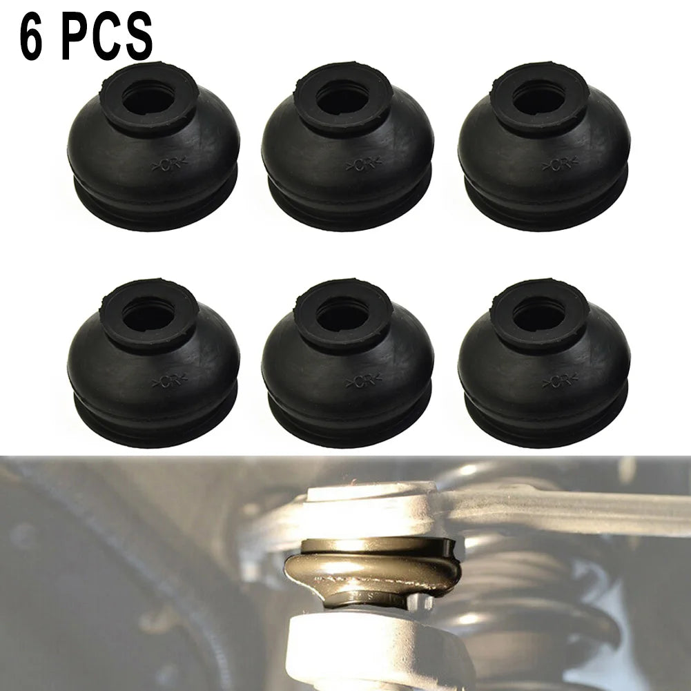 6x Car Suspension Steering Ball Dust Cover Turn Rods Ends Set Parts Accessories Universal Chassis Parts
