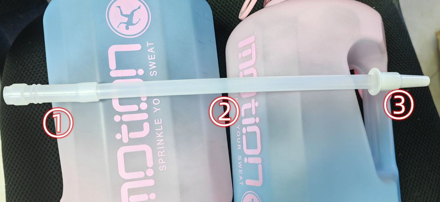 2 Liter Sports Water Bottle With Straw Large Capacity Fitness With Scale Gradient Kettle Outdoor Plastic Portable Water Bottle