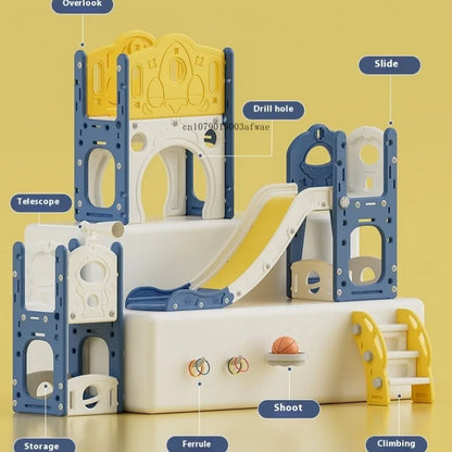 Children's Slide Outdoor Indoor Domestic Baby Sports Three-in-one Slide Swing Family Multifunction Amusement Park Toys Slide