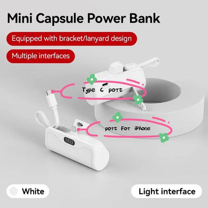 Mini Portable Power Bank 30000mah External Battery Plug and Play Power Bank Type C Fast Power Bank for Xiaomi Huawei Iphone 2024