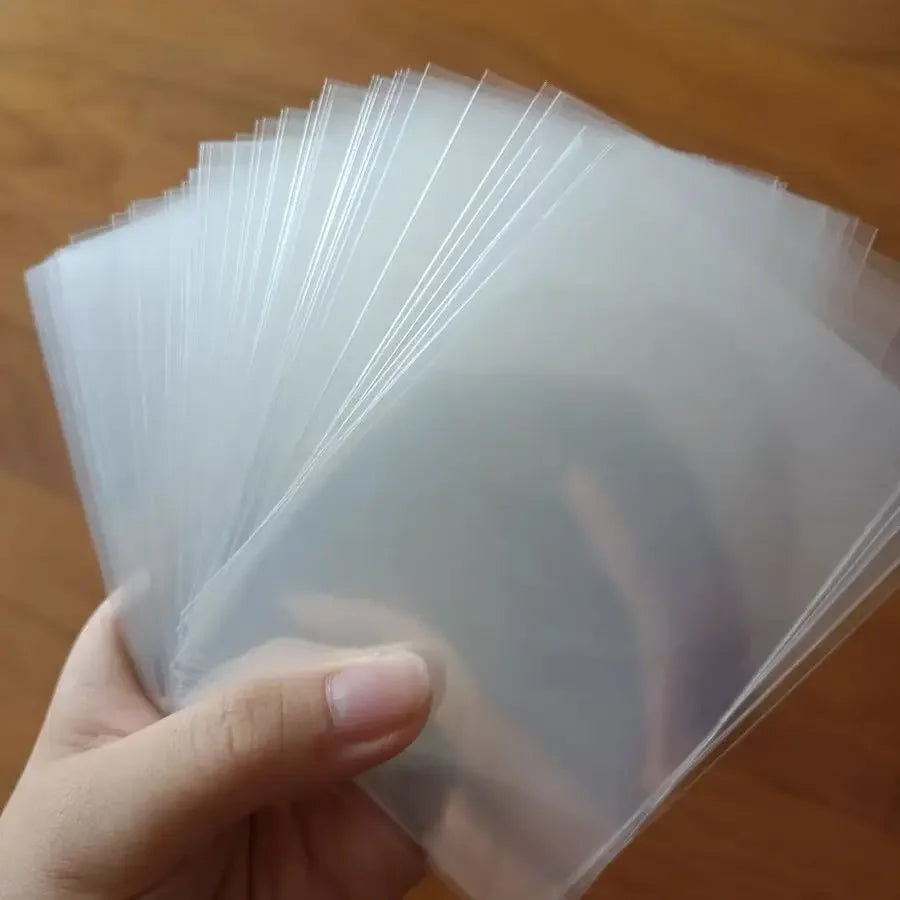 50pcs Card Sleeves Popcorn Card Film Card Set Card Set Transparent Hard Photo Card Holographic Protective Film Album Binder