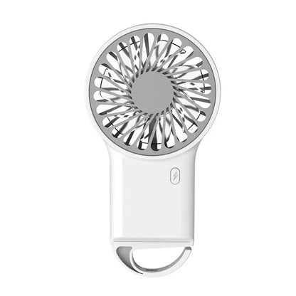 New Foldable Handheld Desktop USB Rechargeable Mini Fan Cartoon Design with Hook for Mountaineering Outdoor Home Office use