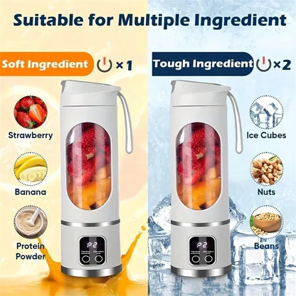 Kitchen Blender Mini Electric Juicer USB Rechargeable Smoothie Milkshake Maker Portable Automatic Fresh Squeezed Fruit Orange
