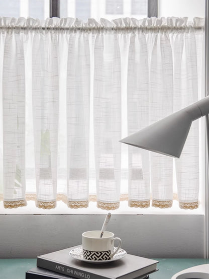 1pc Kitchen curtain no punch oil curtain half shade shade small short curtain door curtain half curtain 2024 new cloth style