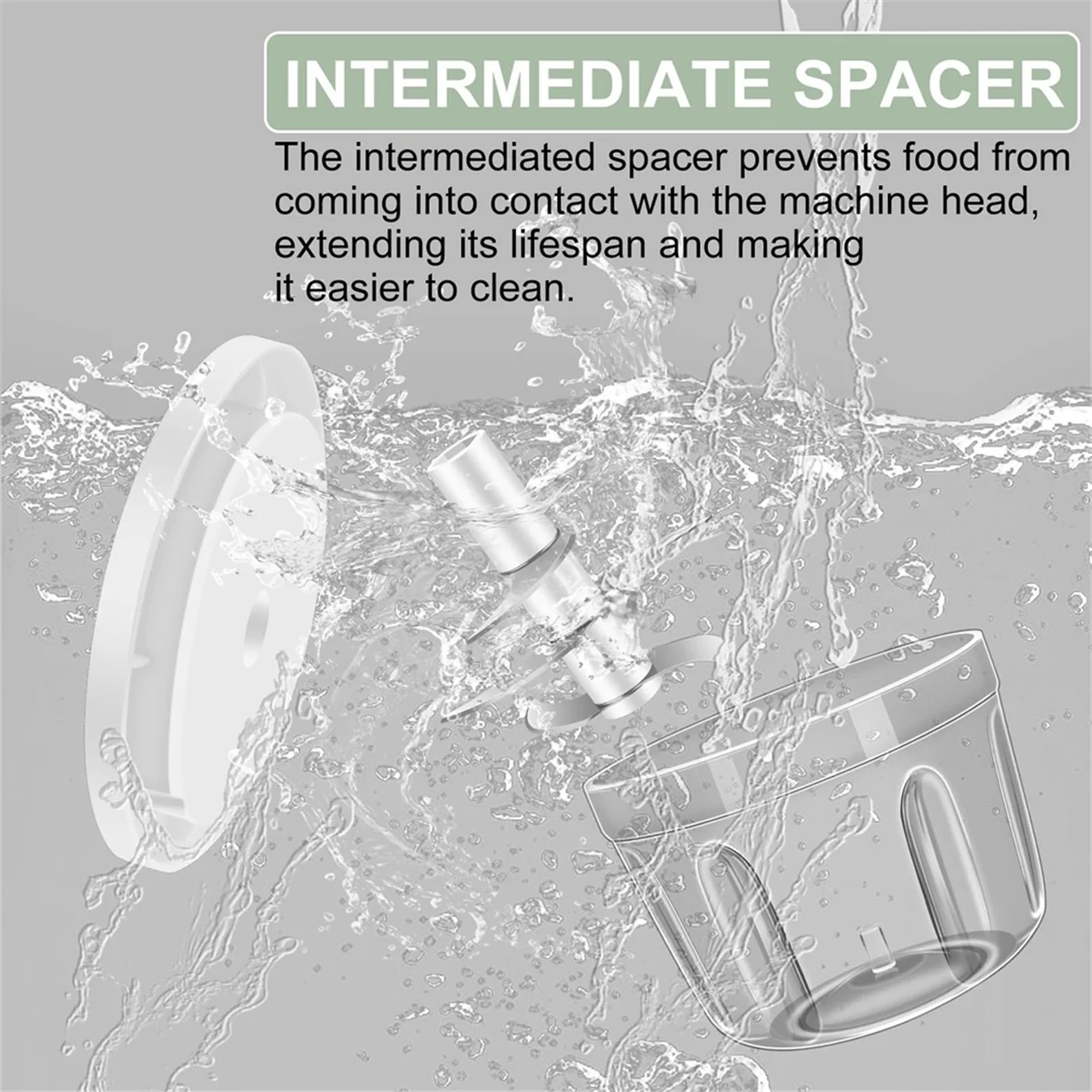 Better Quality 400ML Electric Garlic Chopper, 6 Blades Garlic Grinder Mini Vegetable Chopper, USB Portable Veggie Chopper,Garlic