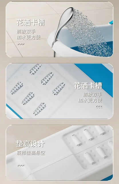 Bath bucket Thickened large can sit and lie down Household artifact Adult foldable bathtub Adult bath basin Sweat all over