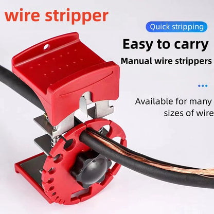 Portable Handheld Quick Wire Stripper Universal Wire Cable Peeler Electric Wire Demolisher Wire Stripping Machine Manual Tool