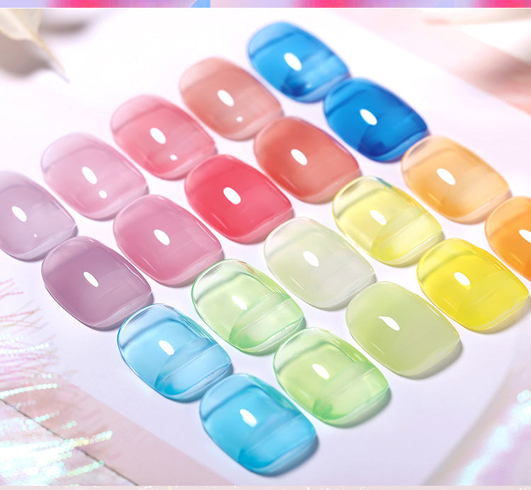 BORN PRETTY Jelly Nude Gel Nail Polish 10ml Light Pink Peach Translucent Color UV Light Cure Gel Varnish Nail Art DIY at Home