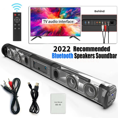 Super Powerful Sound Bar Portable Wireless Bluetooth Speaker Surround Stereo Home TV Sound Box Subwoofer FM Radio Home Theater