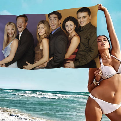 Friends TV Show Beach Towel For Kids Personalized Bath Towel Pool Towel Vacation Gift Picnic Towel Party Gift