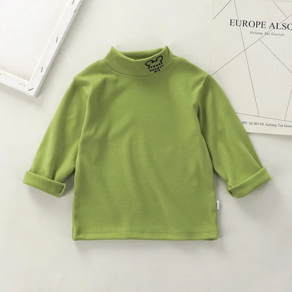 Baby Tops Children Turtleneck Bottoming Shirt for Boys Girls Long Sleeve T Shirts Warm Casual Kids Pullover Child Clothing 2023