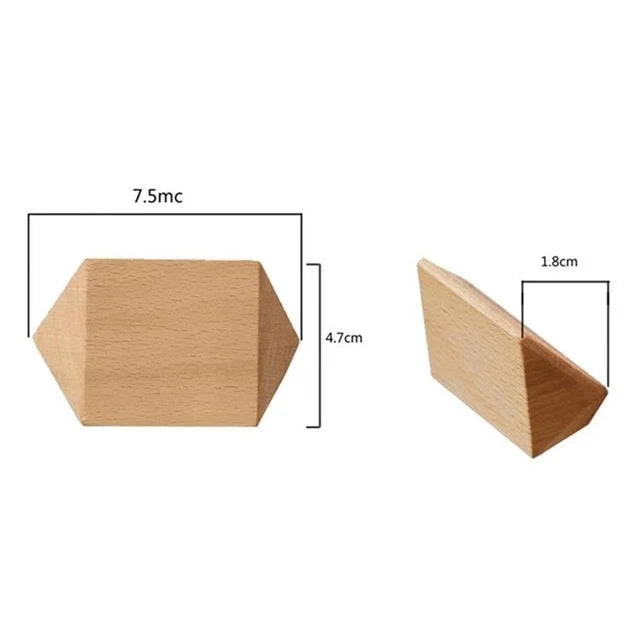 Beech Wood Black Walnut Hook Modern Minimalist Coat Hook Closet Hanger Towel Hook Home Decoration Wall Mounted Hook